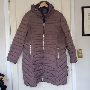 Bernardo Mauve Hooded Puffer Coat